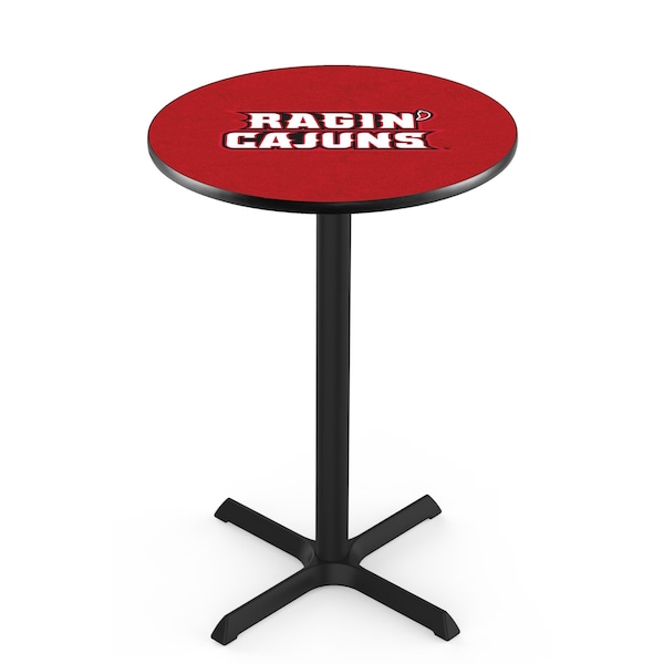 42" Blk Wrinkle Louisiana-Lafayette Pub Table
